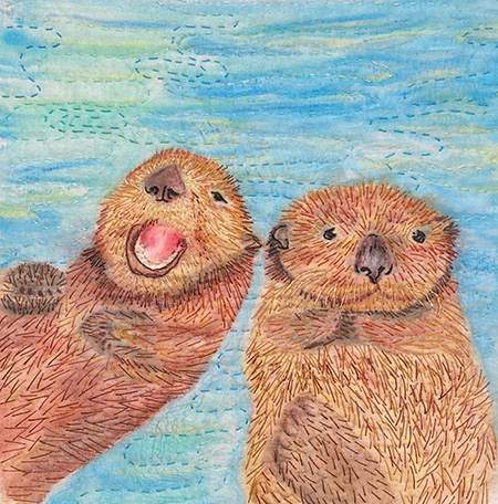 Alaska Wildlife- Otters by Christina Fairley Erickson